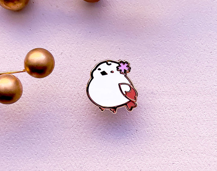 Hana the Sakura Shima Enaga Enamel Pin