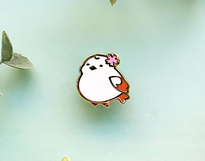 Hana the Sakura Shima Enaga Enamel Pin