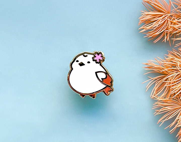 Hana the Sakura Shima Enaga Enamel Pin