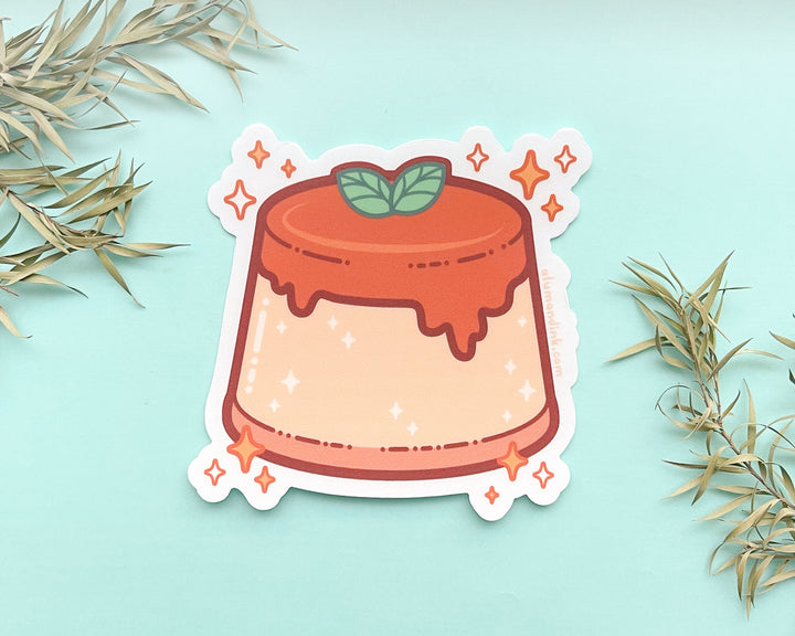 Starry Flan Clear Vinyl Sticker