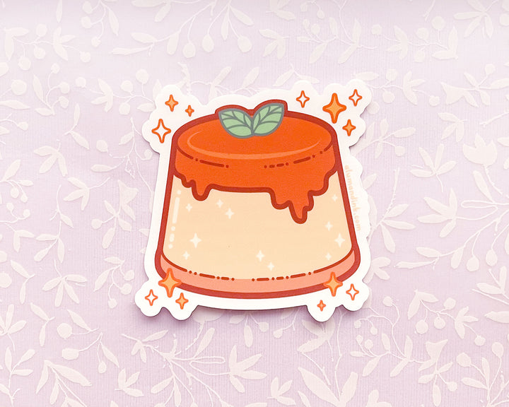 Starry Flan Clear Vinyl Sticker