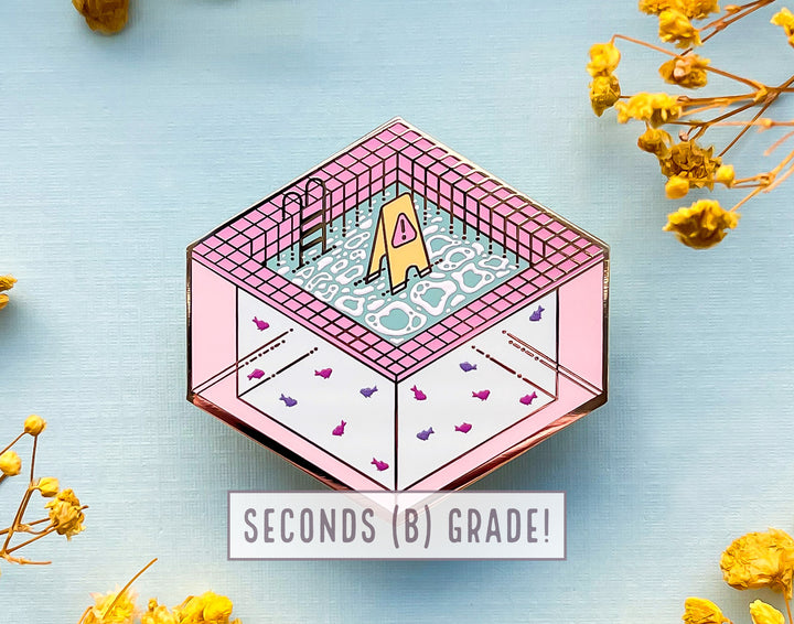 Slippery When Wet Enamel Pin (Seconds)