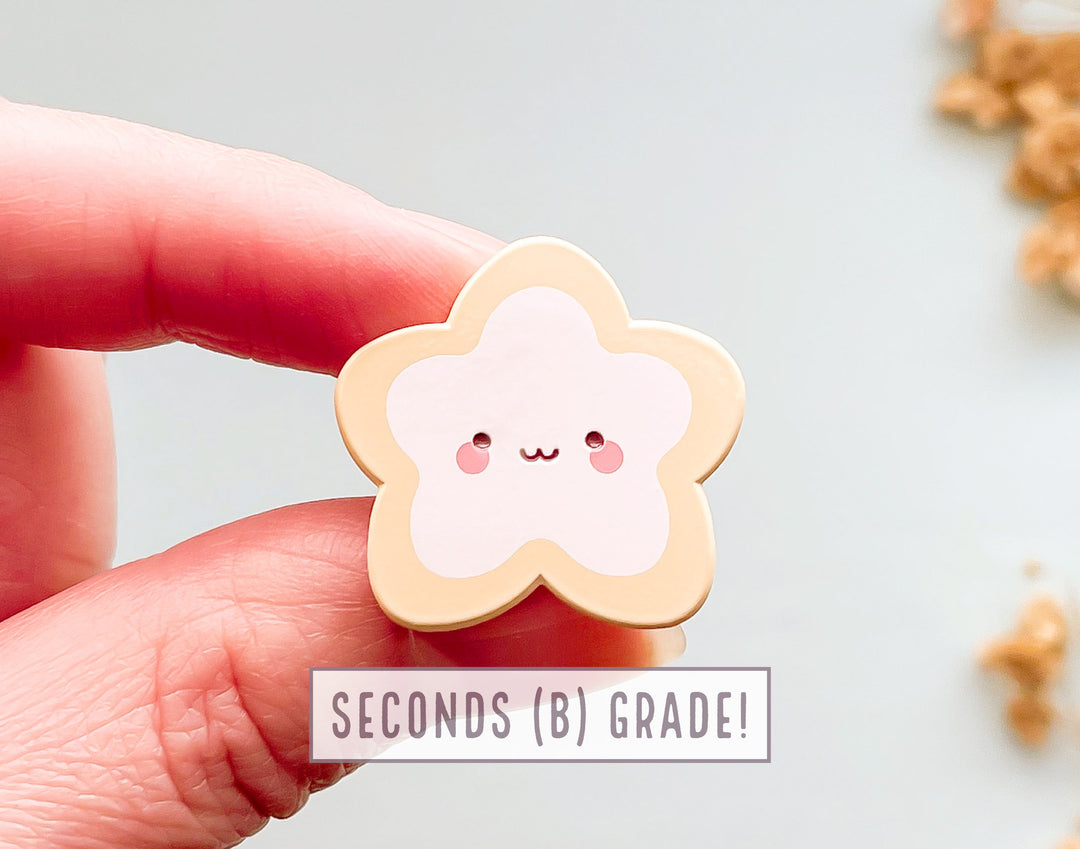 Frosted Star Cookie Painted Enamel Pin (Seconds)