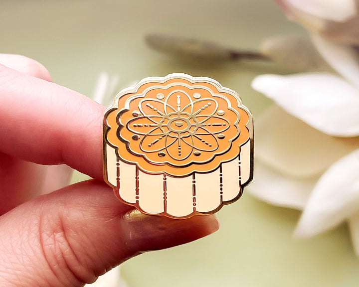 Starry Mooncake Enamel Pin