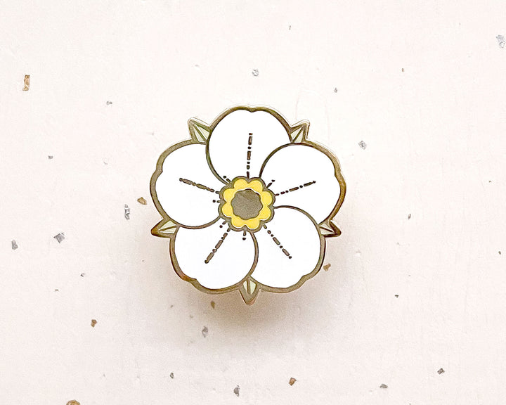 Mini Strawberry Blossom Enamel Pin