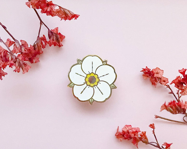 Mini Strawberry Blossom Enamel Pin