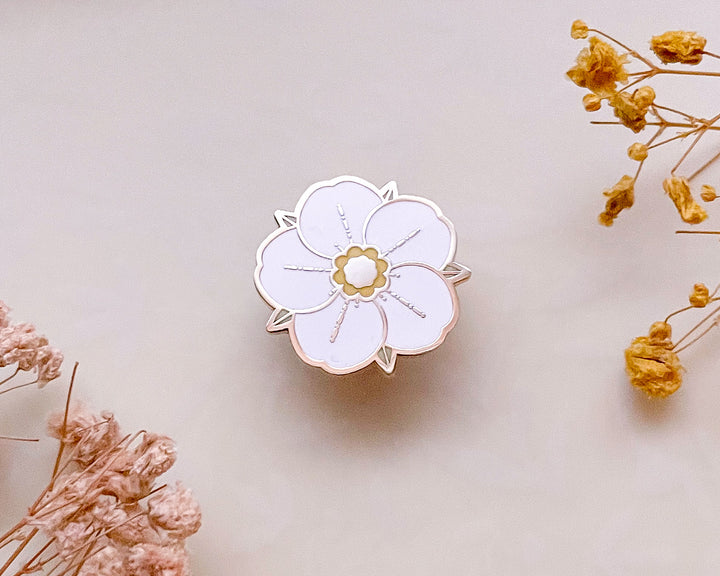 Mini Strawberry Blossom Enamel Pin