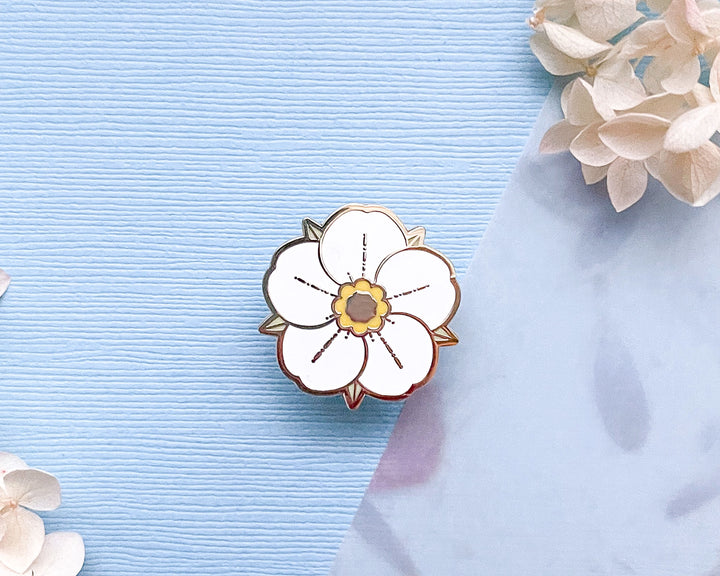 Mini Strawberry Blossom Enamel Pin