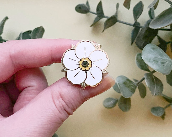 Mini Strawberry Blossom Enamel Pin