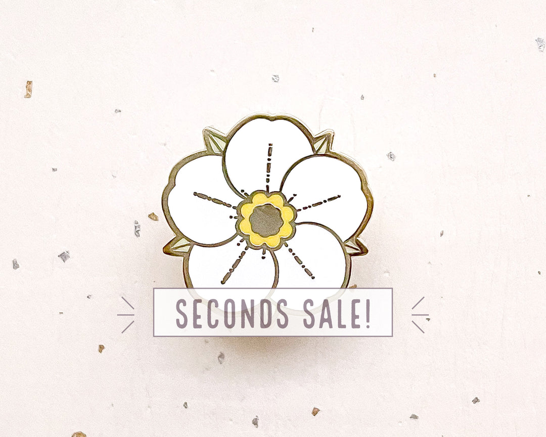 Mini Strawberry Blossom Enamel Pin (Seconds)