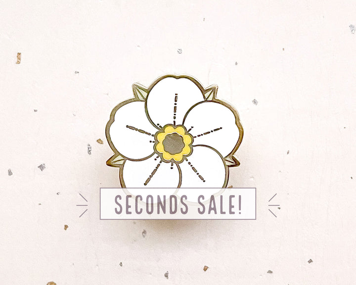 Mini Strawberry Blossom Enamel Pin (Seconds)