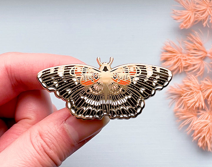 Texan Crescent Butterfly (Anthanassa texana) Enamel Pin