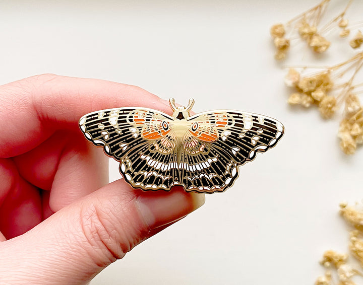 Texan Crescent Butterfly (Anthanassa texana) Enamel Pin