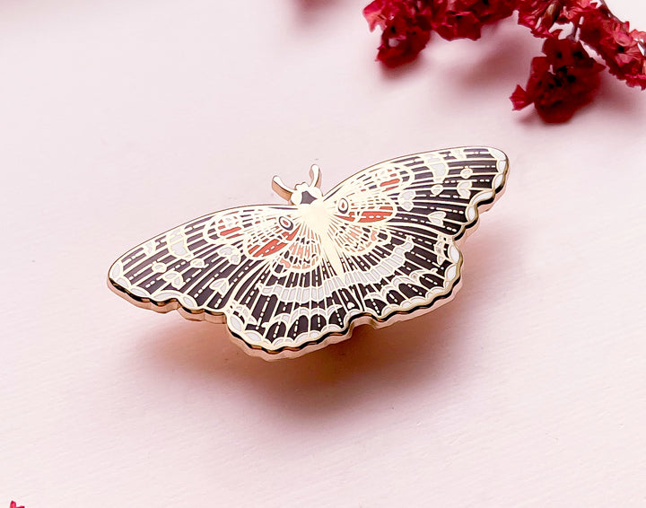 Texan Crescent Butterfly (Anthanassa texana) Enamel Pin