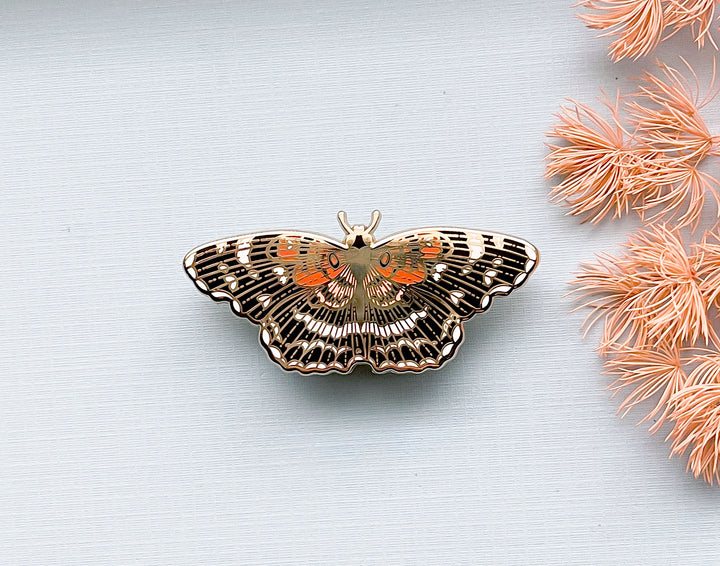 Texan Crescent Butterfly (Anthanassa texana) Enamel Pin