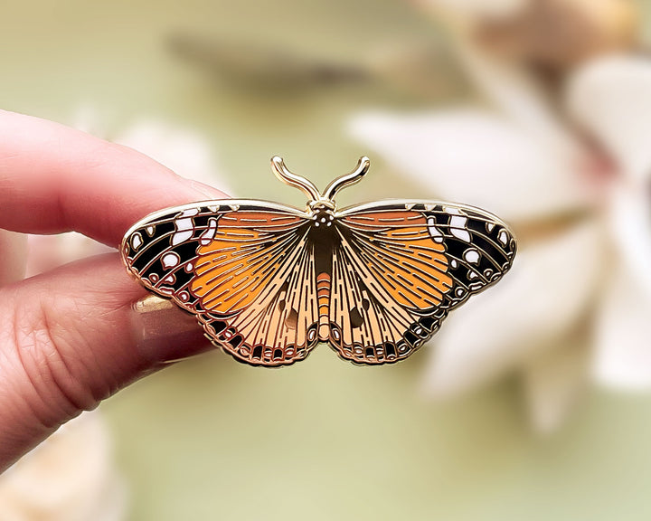 Plain Tiger Butterfly (Danaus chrysippus) Enamel Pin