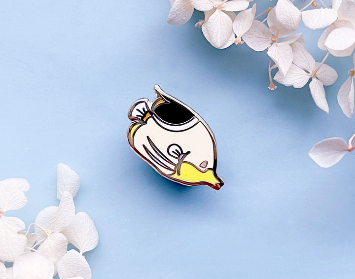 Tiny Saddle Butterflyfish Enamel Pin