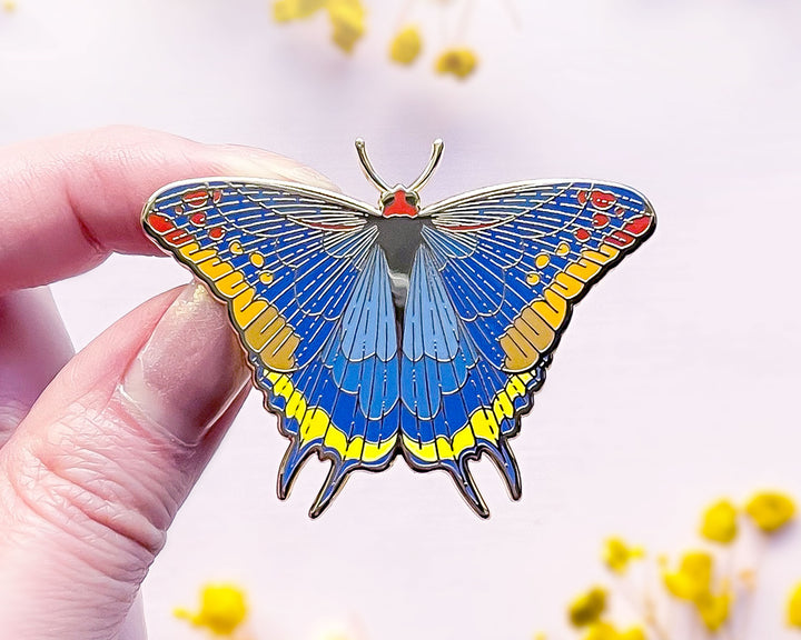 Two-Tailed Pasha Butterfly (Charaxes jasius) Enamel Pin