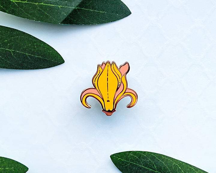 Mini Yellow Magnolia Flower Enamel Pin
