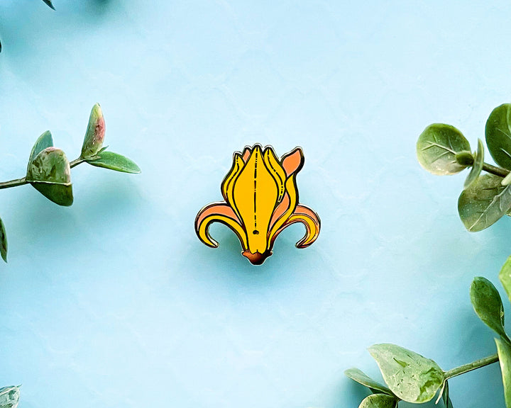 Mini Yellow Magnolia Flower Enamel Pin