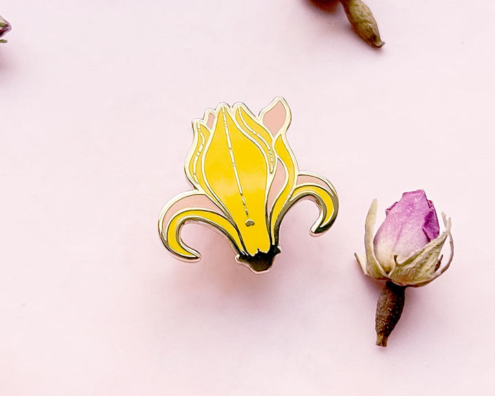 Mini Yellow Magnolia Flower Enamel Pin