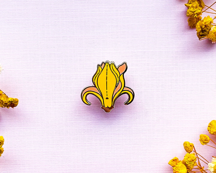 Mini Yellow Magnolia Flower Enamel Pin