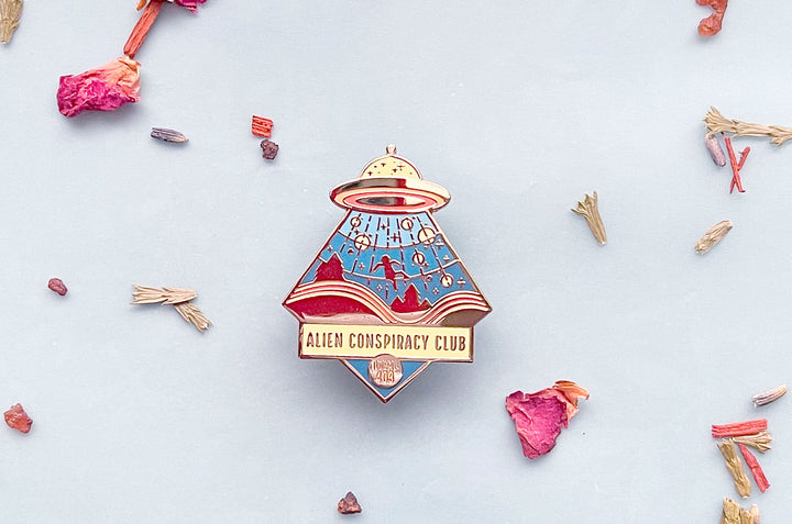 Alien Conspiracy Club Enamel Pin