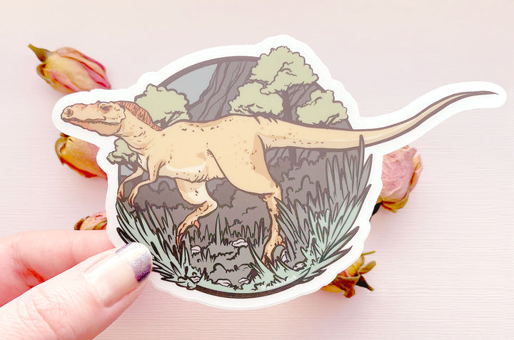 Albertosaurus Clear Vinyl Sticker