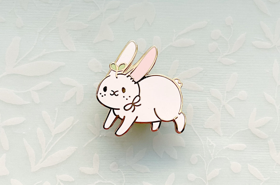 Alfalfa Sprout Rabbit Enamel Pin