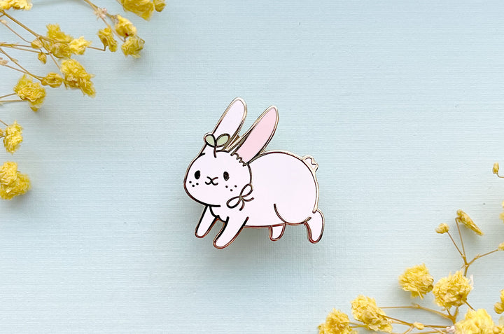 Alfalfa Sprout Rabbit Enamel Pin