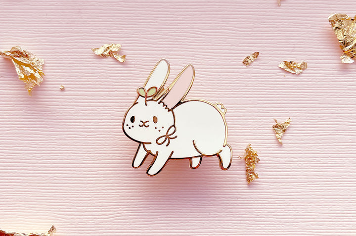 Alfalfa Sprout Rabbit Enamel Pin