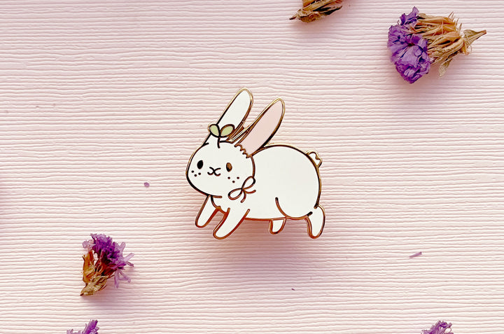 Alfalfa Sprout Rabbit Enamel Pin