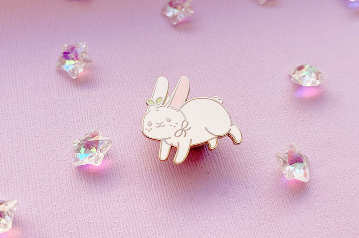 Alfalfa Sprout Rabbit Enamel Pin