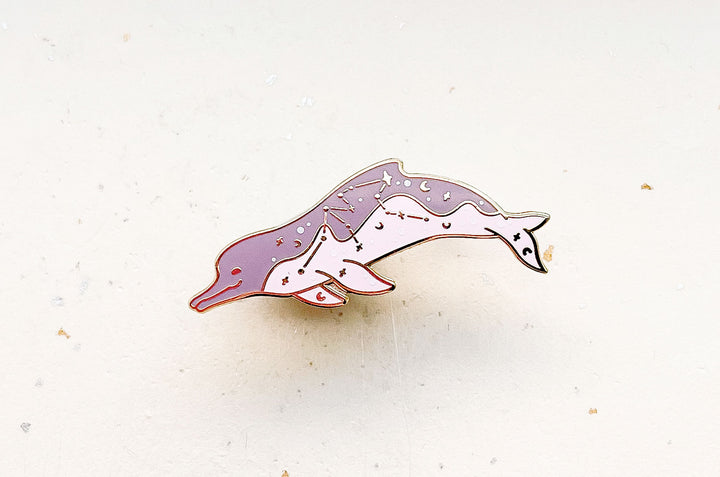 Aquarius Constellation Amazon River Dolphin Pin