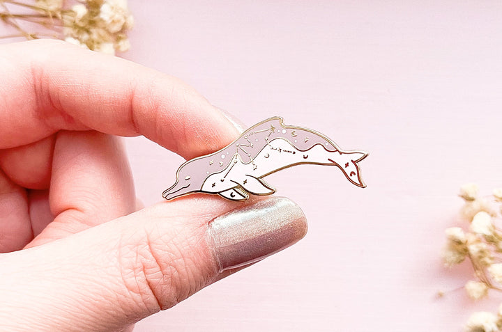 Aquarius Constellation Amazon River Dolphin Pin