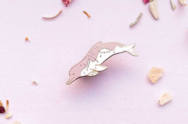 Aquarius Constellation Amazon River Dolphin Pin