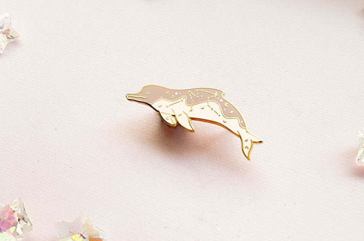 Aquarius Constellation Amazon River Dolphin Pin