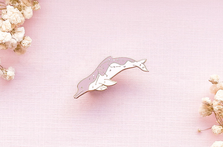 Aquarius Constellation Amazon River Dolphin Pin
