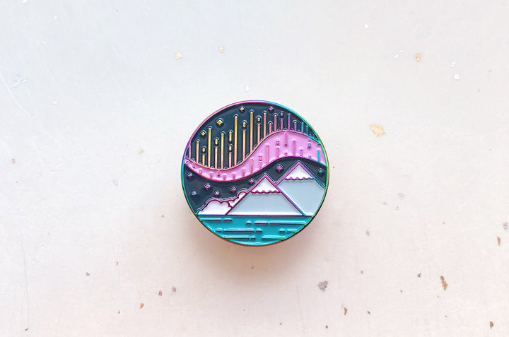 Aurora Borealis Enamel Pin