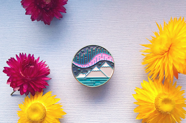 Aurora Borealis Enamel Pin