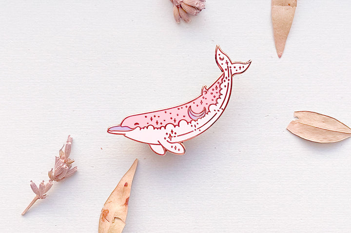 Baird's Beaked Whale (Moon Bow) Enamel Pin