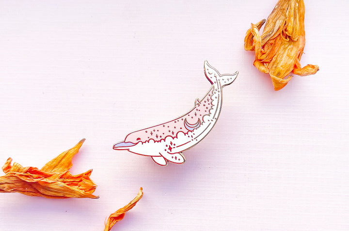 Baird's Beaked Whale (Moon Bow) Enamel Pin