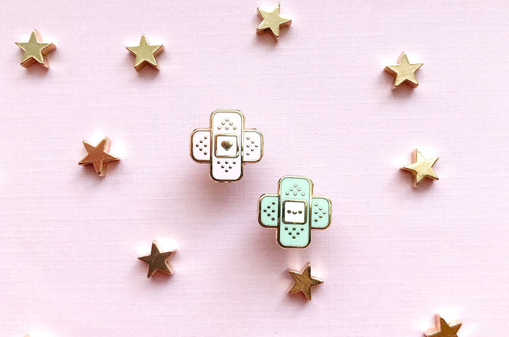 Mini Bandages Board Filler Enamel Pin Set
