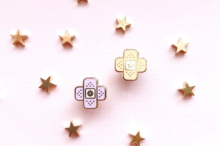 Mini Bandages Board Filler Enamel Pin Set