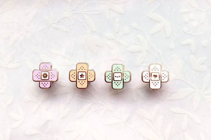 Mini Bandages Board Filler Enamel Pin Set