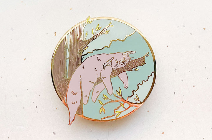Sleeping Binturong Enamel Pin