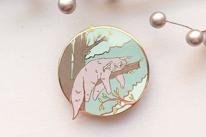 Sleeping Binturong Enamel Pin