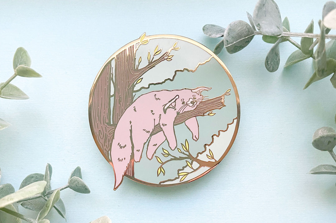 Sleeping Binturong Enamel Pin (Seconds)