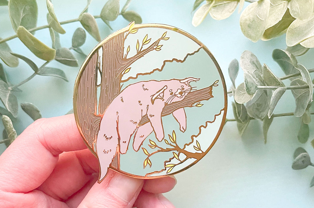 Sleeping Binturong Enamel Pin (Seconds)