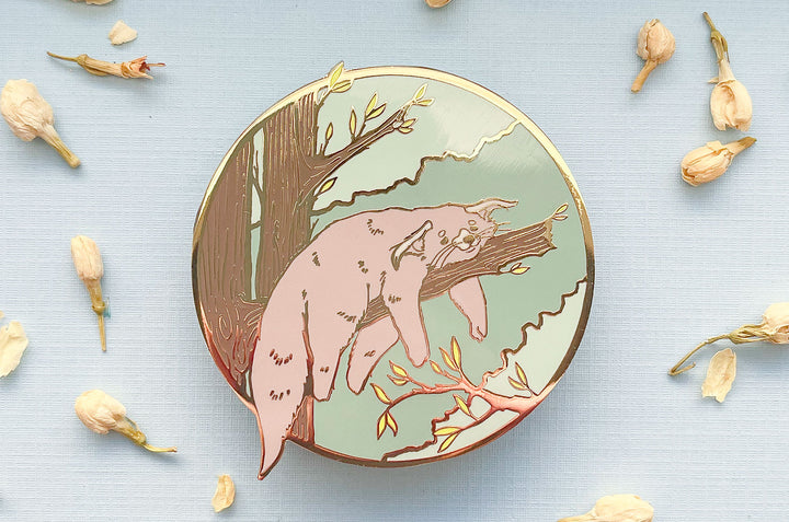 Sleeping Binturong Enamel Pin